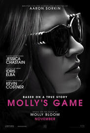 Molly's Game movie with Jessica Chastain  and Kevin Costner
